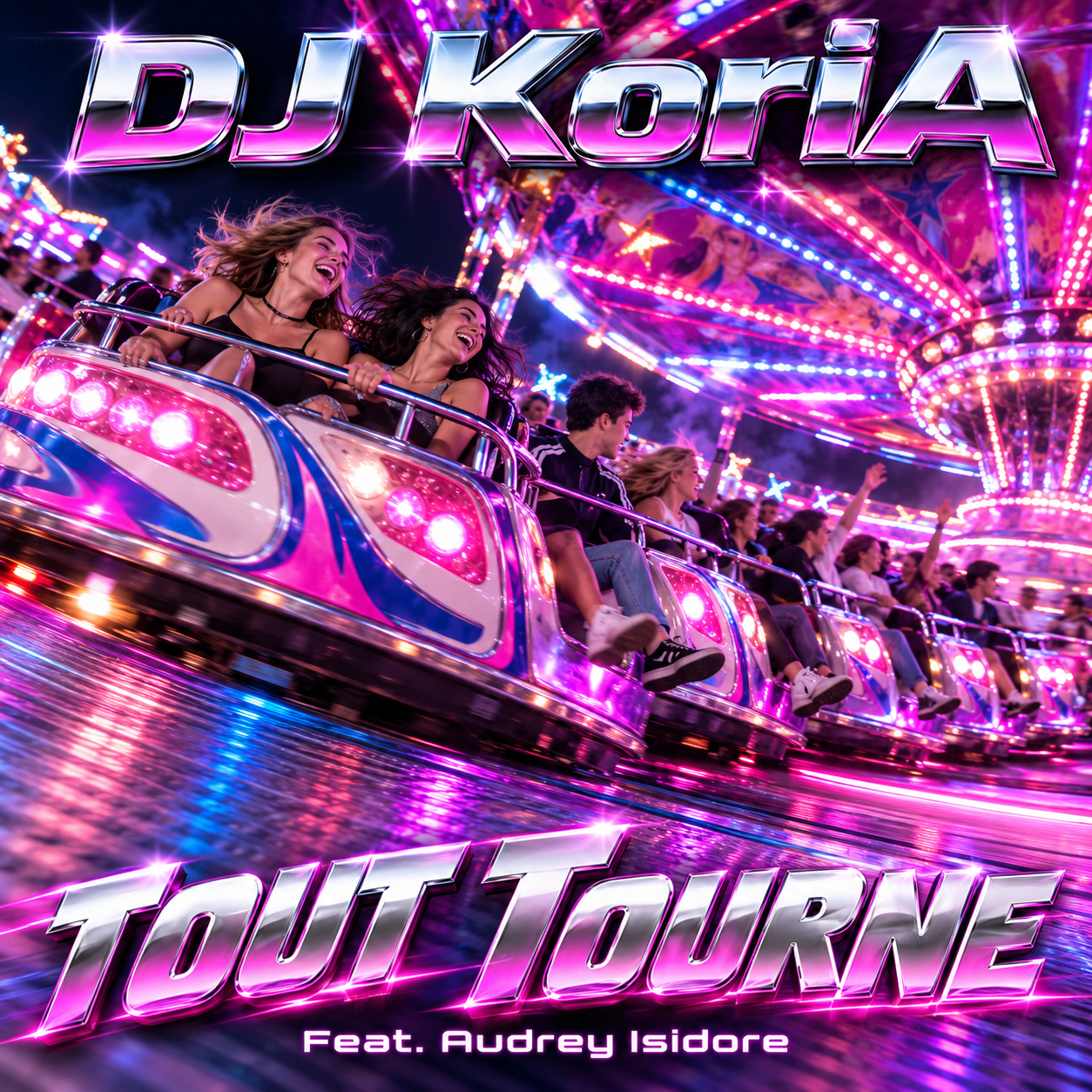 Pochette de Tout tourne, version DJ KoriA feat. Audrey Isidore